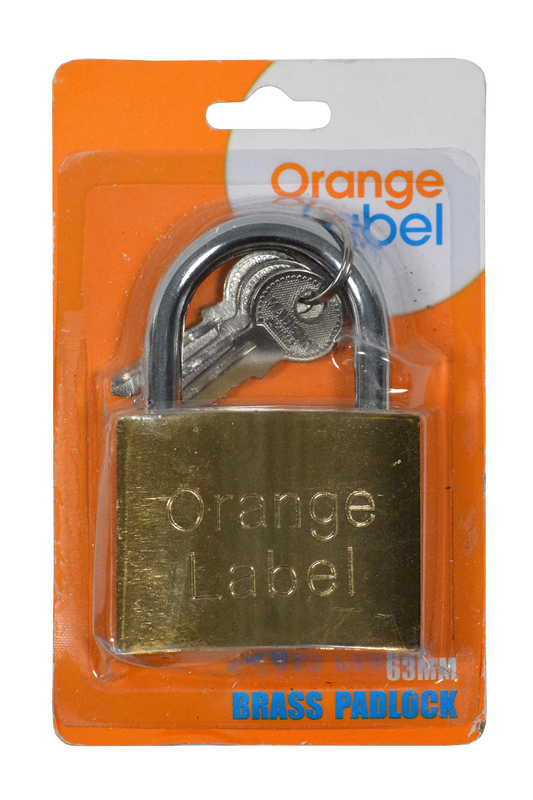 Lock Pad Brass 63mm Carded