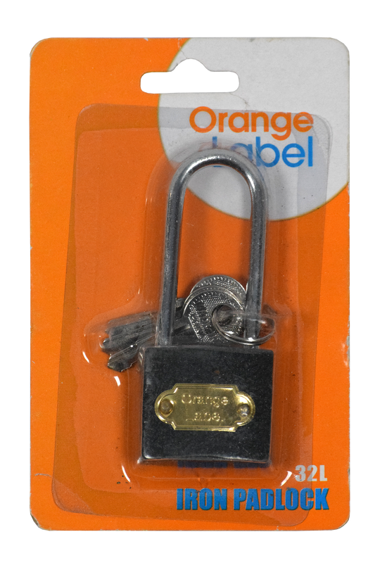 Lock Pad Iron 32mm LS Carded