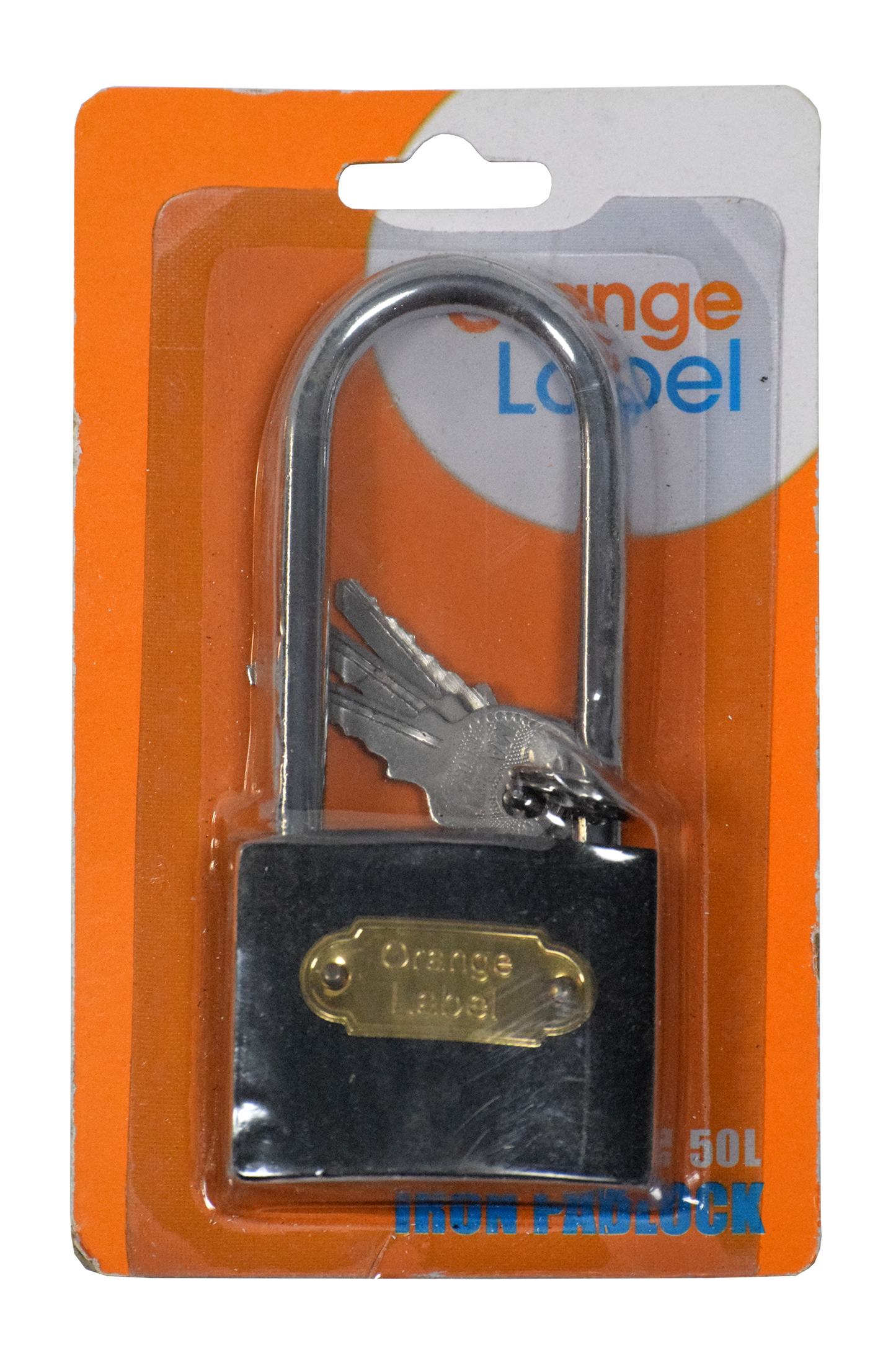 Lock Pad Iron 50mm LS Carded