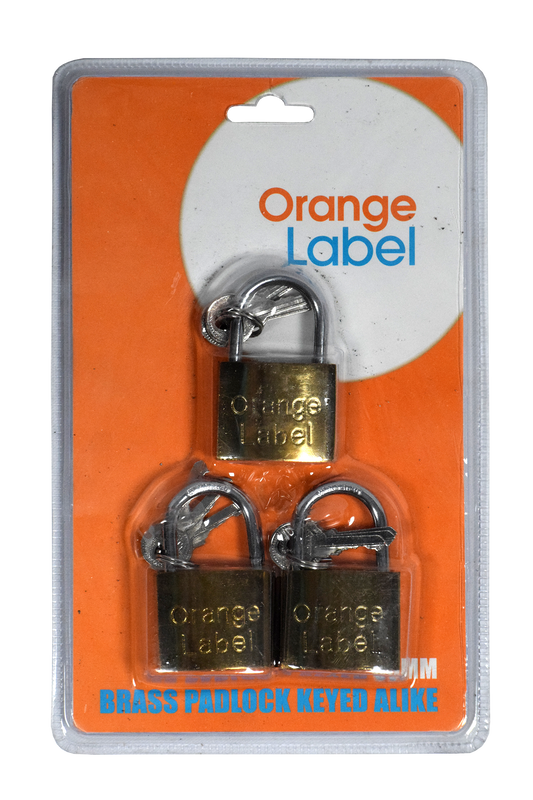 Lock Pad Brass 38mm Key Alike 3pcs
