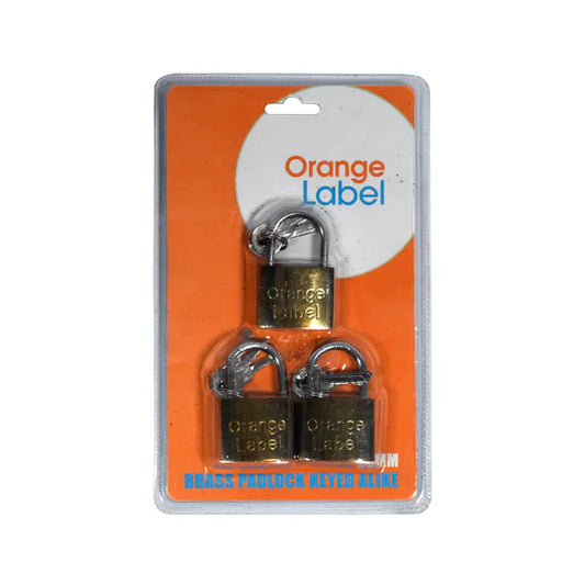 Lock Pad Brass 38mm Key Alike 3pcs