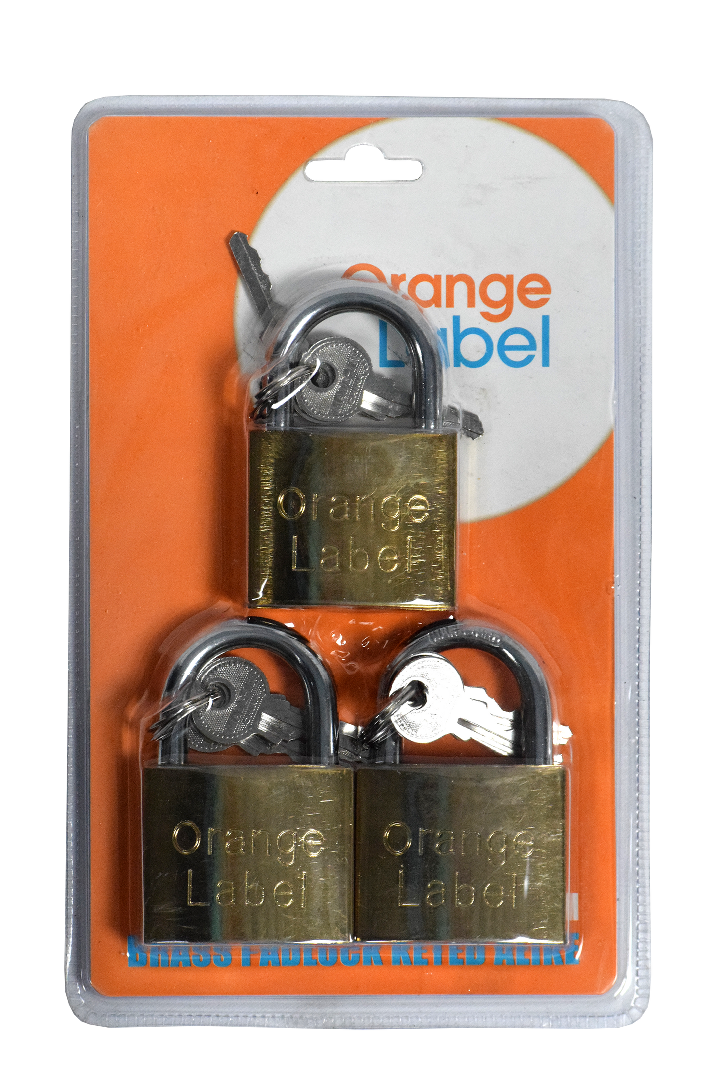 Lock Pad Brass 50mm Key Alike 3pcs