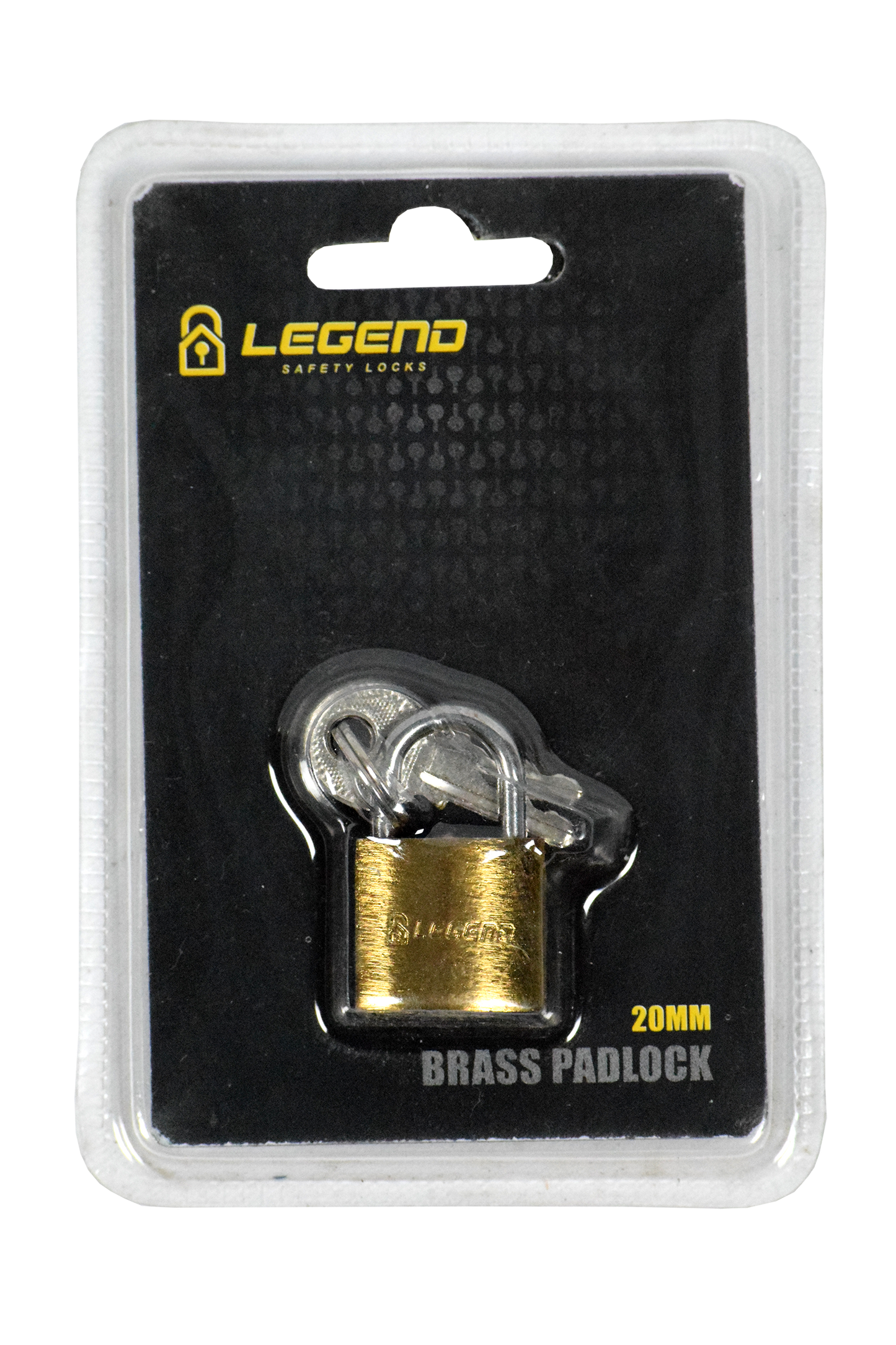 Lock Pad Brass 20mm H/D Blister