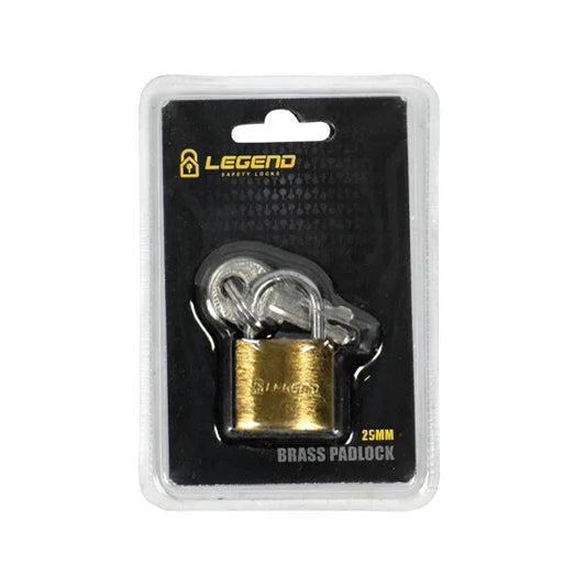 Lock Pad Brass 25mm H/D Blister