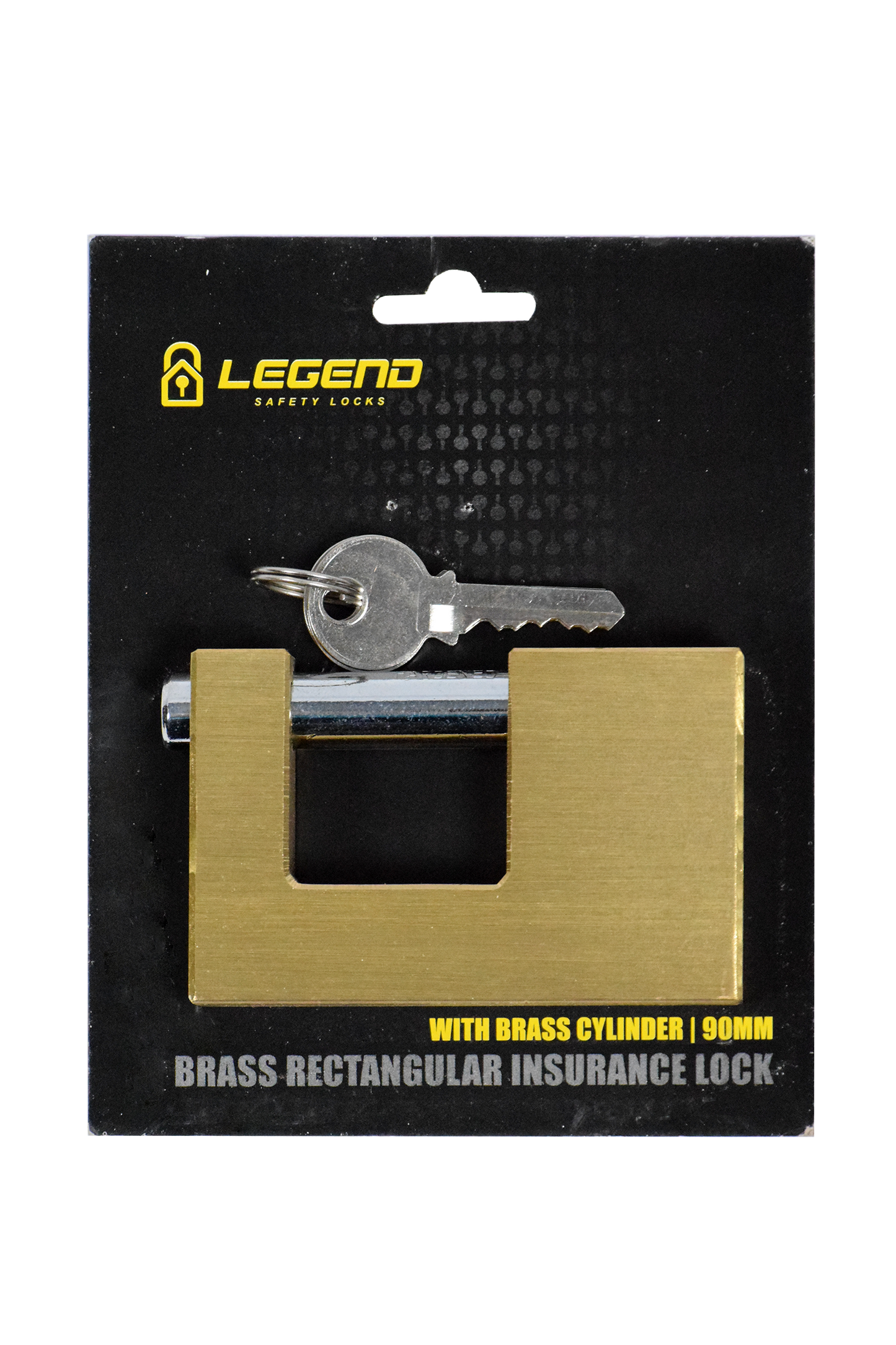 Lock Pad Insurance Brass 90mm