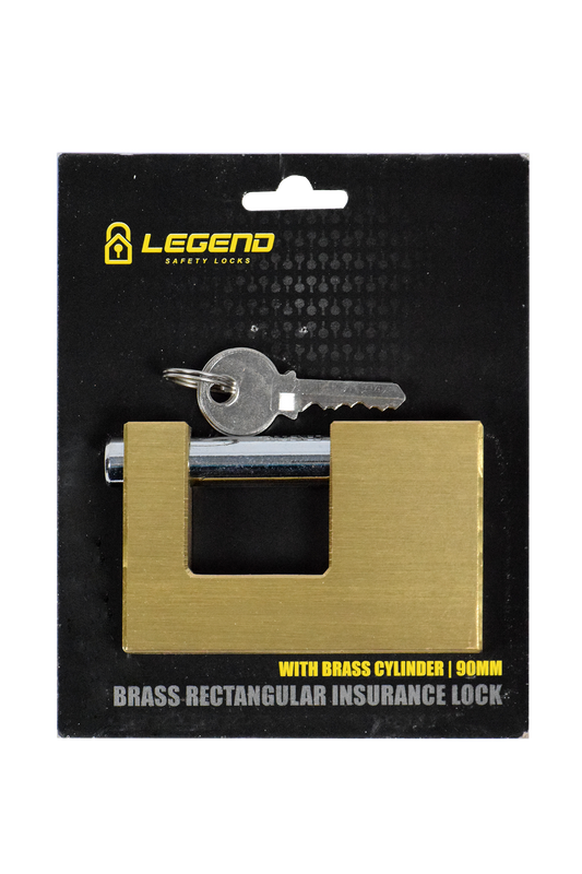 Lock Pad Insurance Brass 90mm