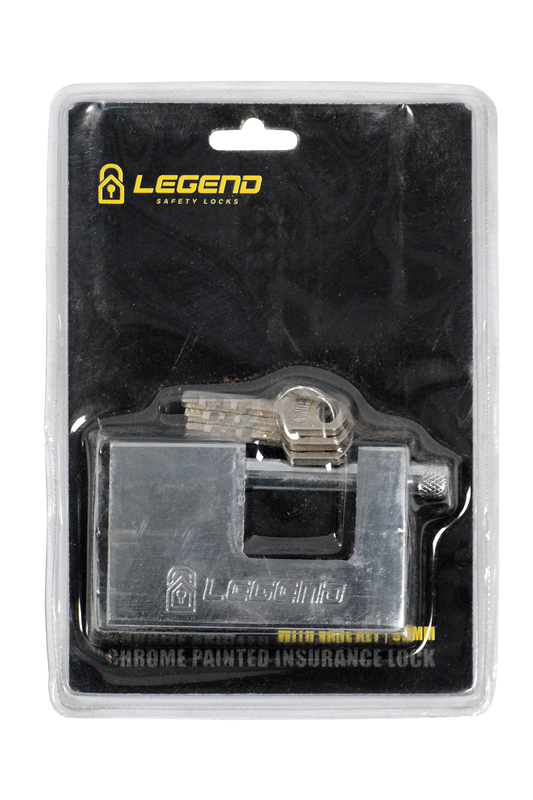 Lock Pad Insurance Vane Key Chrome 90mm