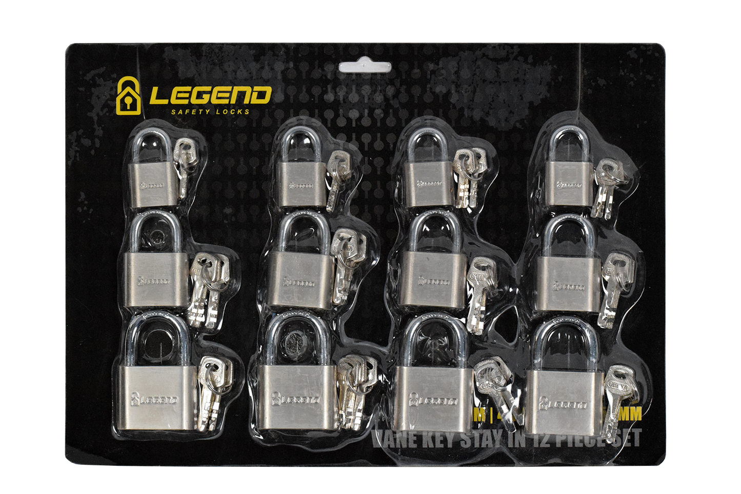 Lock Pad Vane Key Chrome 12pcs Card