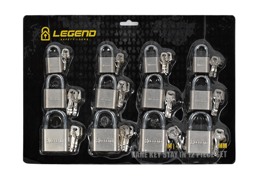 Lock Pad Vane Key Chrome 12pcs Card