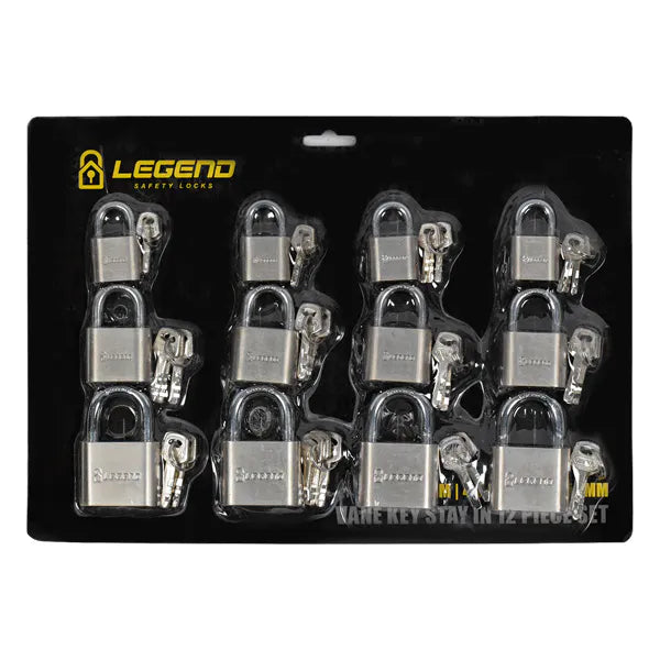 Lock Pad Vane Key Chrome 12pcs Card