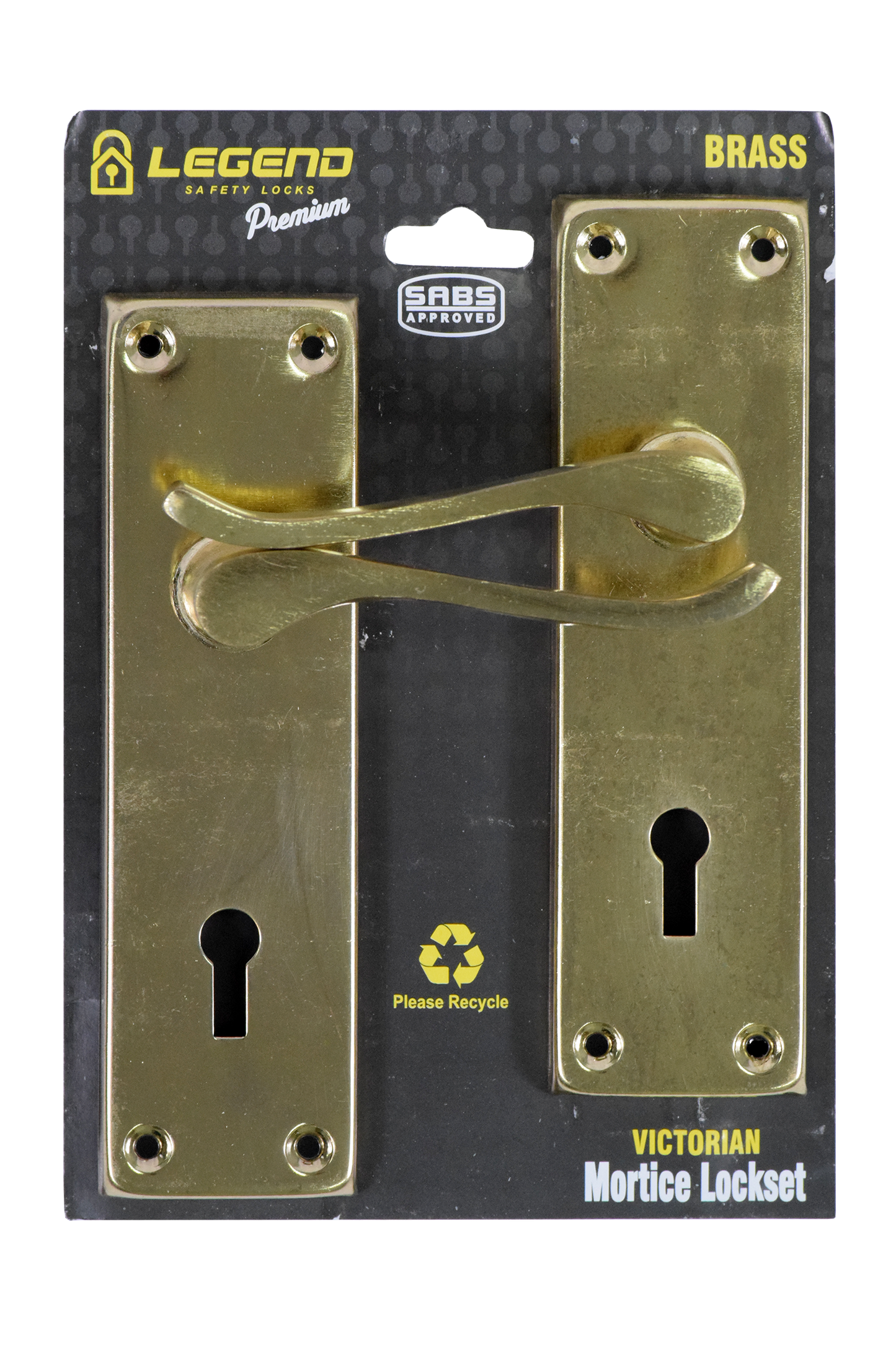 Lockset Victorian Brass 6" SABS MT-L010