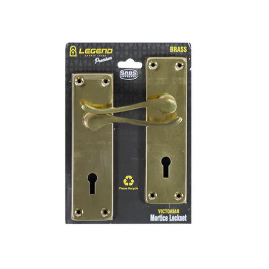 Lockset Victorian Brass 6" SABS MT-L010