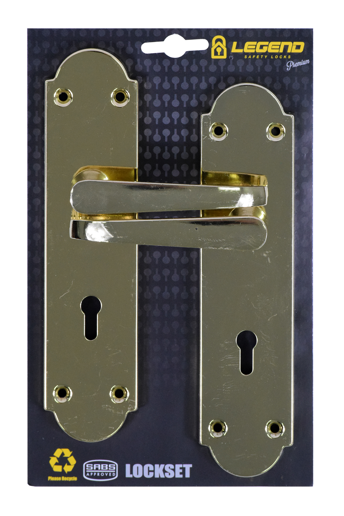 Lockset Victorian Brass 8" SABS MT-L012