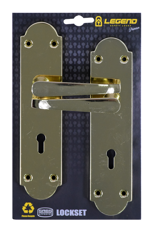 Lockset Victorian Brass 8" SABS MT-L012