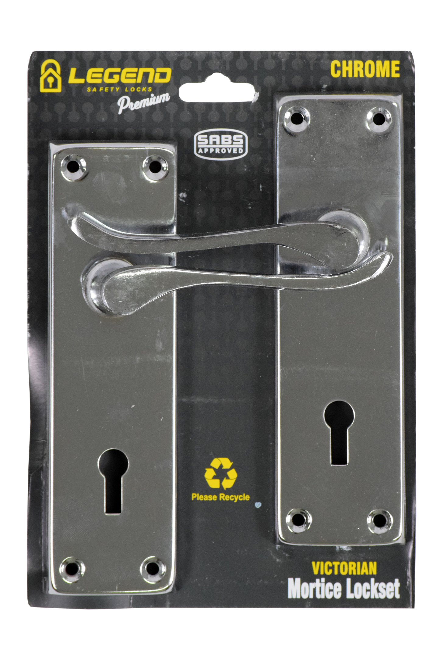 Lockset Victorian Chrome 6" SABS MT-L009