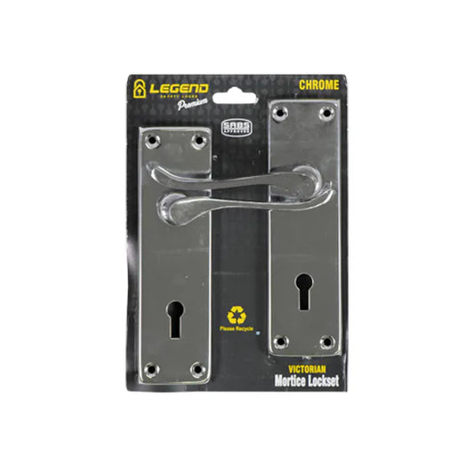 Lockset Victorian Chrome 6" SABS MT-L009