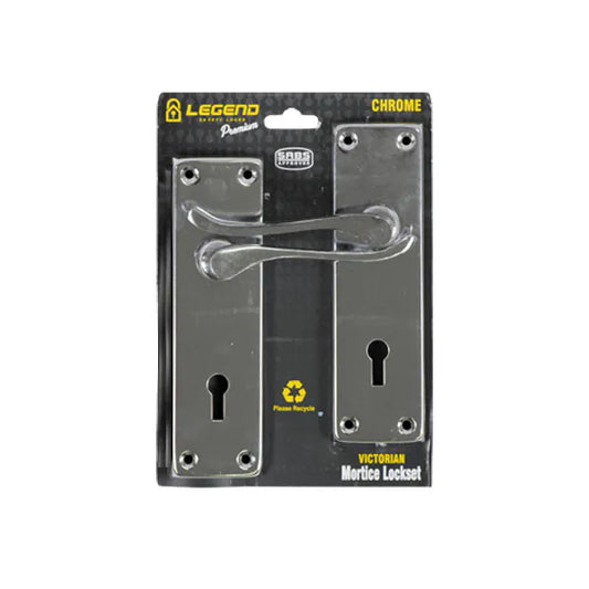 Lockset Victorian Chrome 8" SABS MT-L011