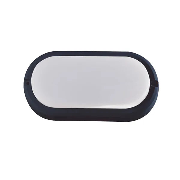 Light Bulkhead Starlit Integrated Oval 12W Black