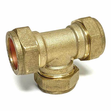 Fitting Comp Brass Tee C?C?C 22mm