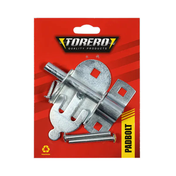 Padbolt galvanised oval 4" Carded