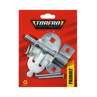 Padbolt galvanised oval 4" Carded