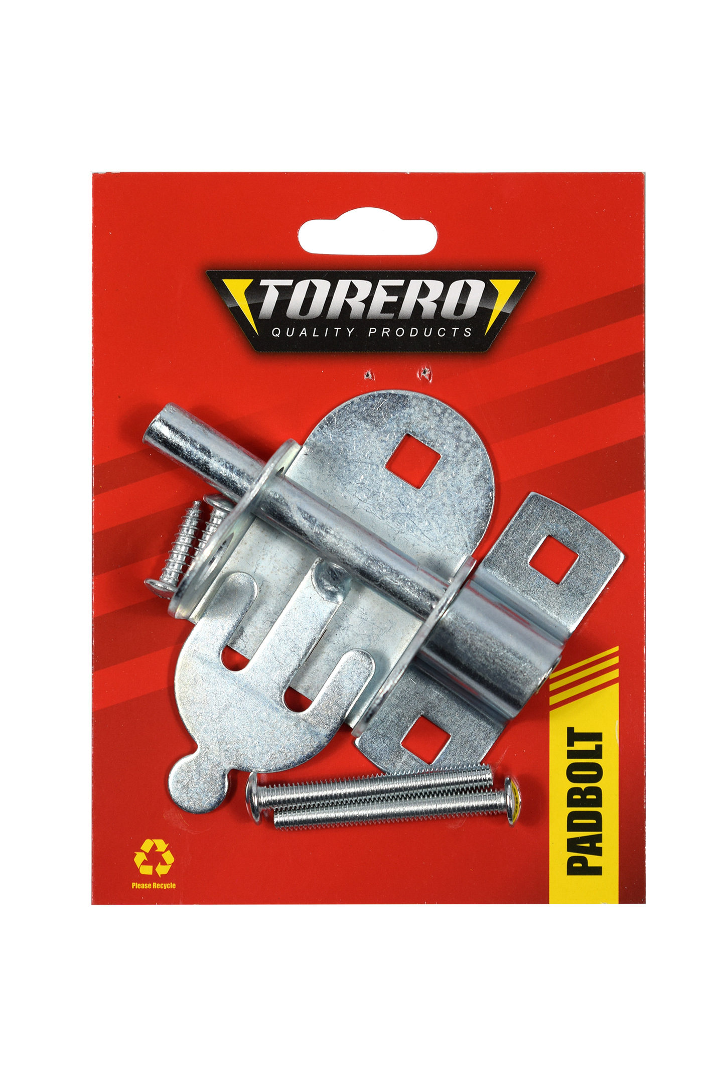 Padbolt galvanised oval 4" Carded