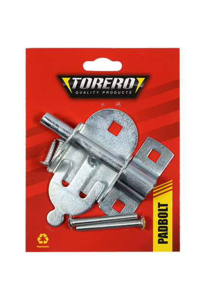 Padbolt galvanised oval 4" Carded