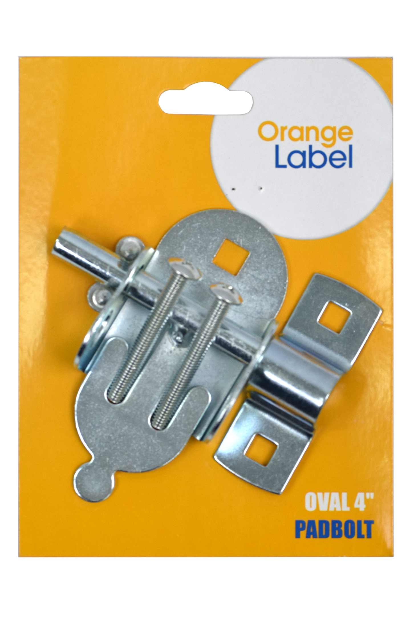 Padbolt galvanised oval 4" Carded