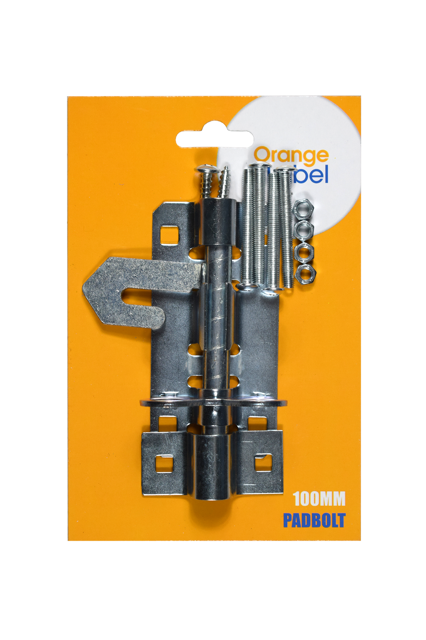 Padbolt galvanised 100mm Carded