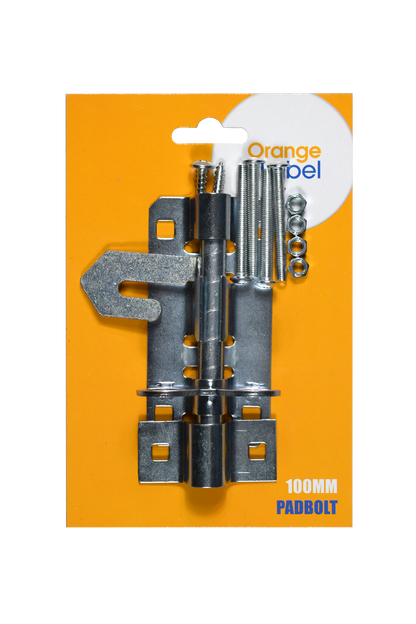 Padbolt galvanised 100mm Carded