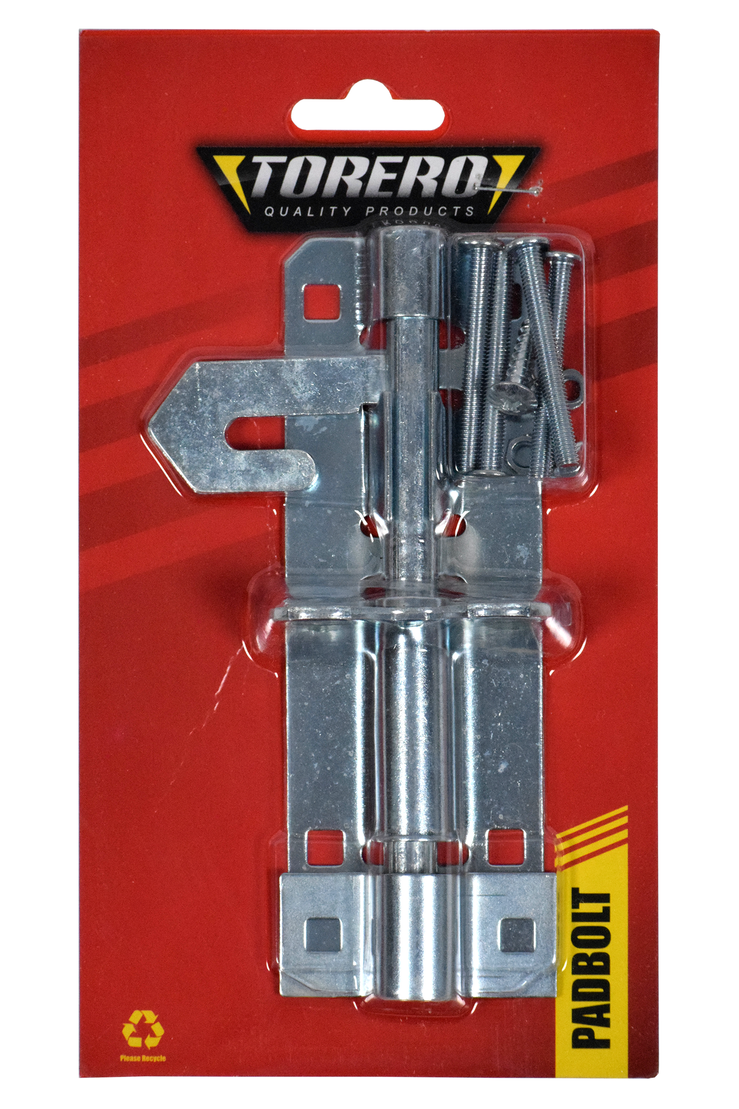 Padbolt galvanised 200mm Carded