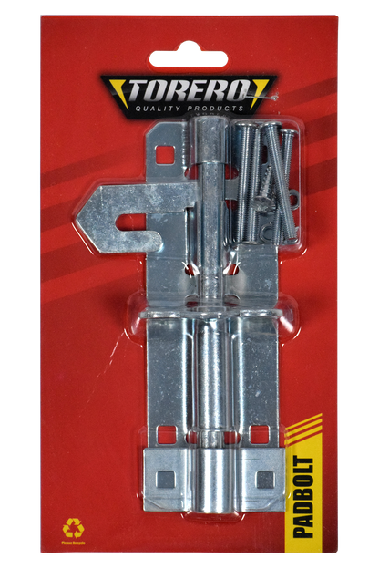 Padbolt galvanised 100mm Carded