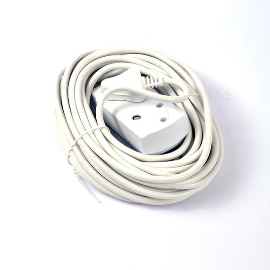 Multisocket Target Extension Cord White 20M