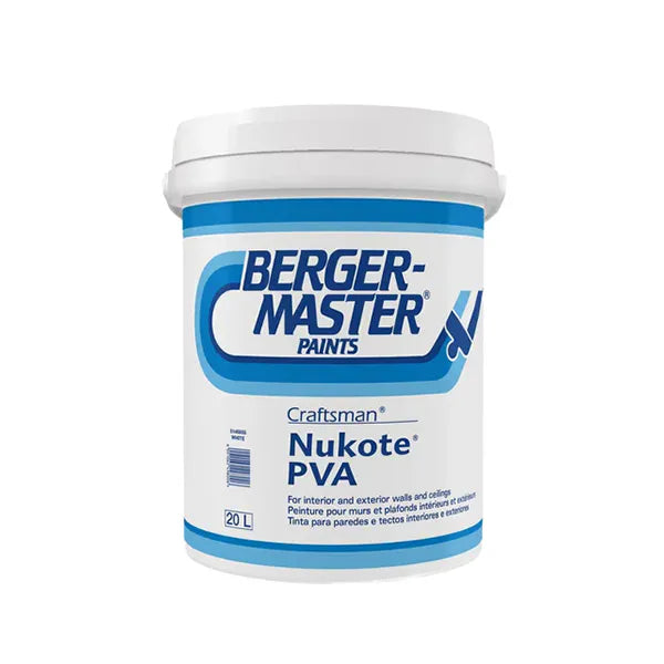 Paint Wall PVA Bergermaster Dulux PVA 20L Nukote White
