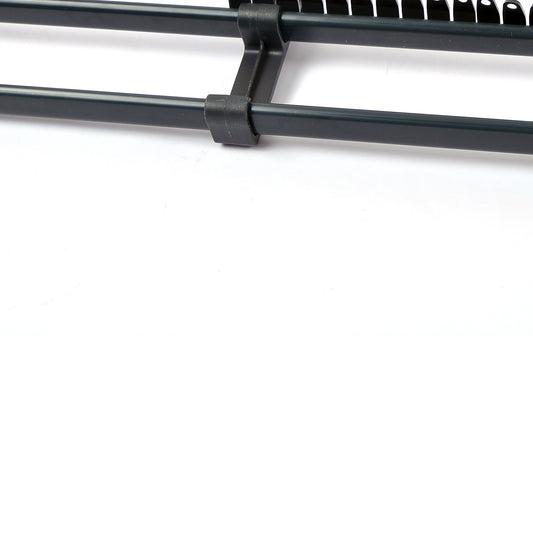 Rail Curtain Double 'C' Charcoal 3.5M