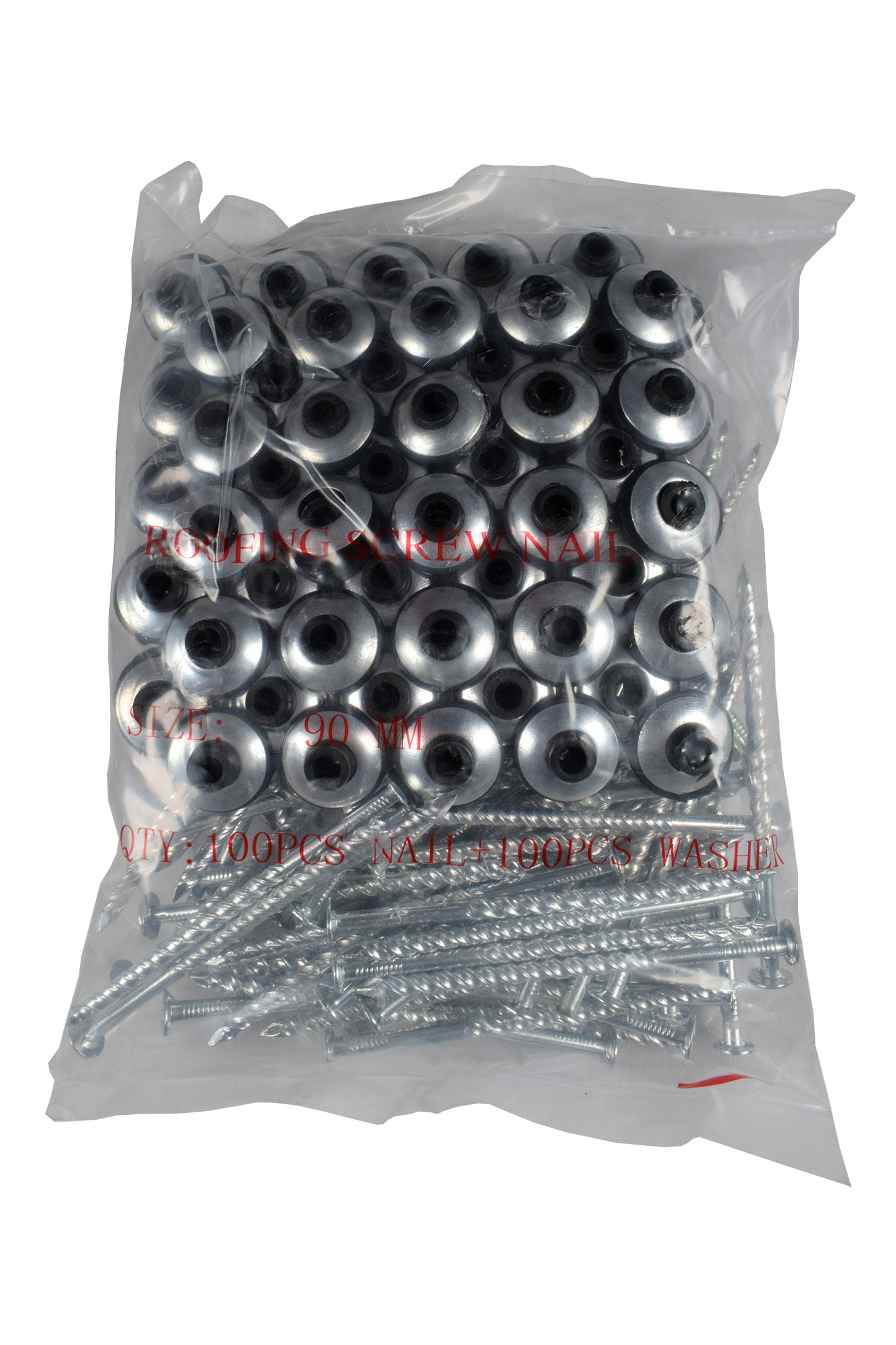 Screw Roofing & Bonded Washers 75mm 100's