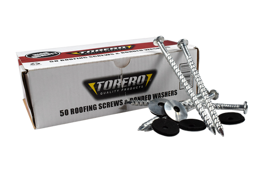 Screw roofing & washers EVA Box 75mm 100's Torero
