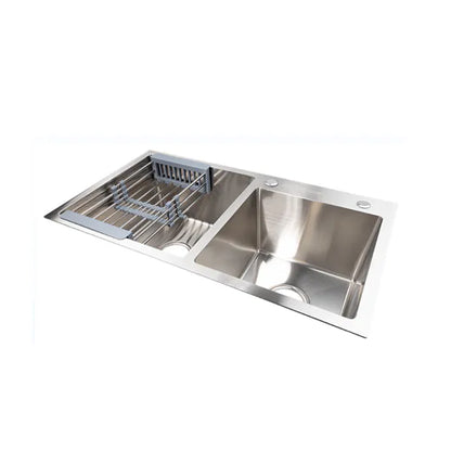 Sink Drop-In Ss Double With Basket 780*430*220mm