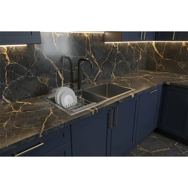 Sink Drop-In Ss Double With Basket 780*430*220mm