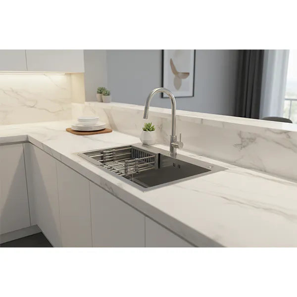 Sink Drop-In Ss Single With Basket 600*450*220mm