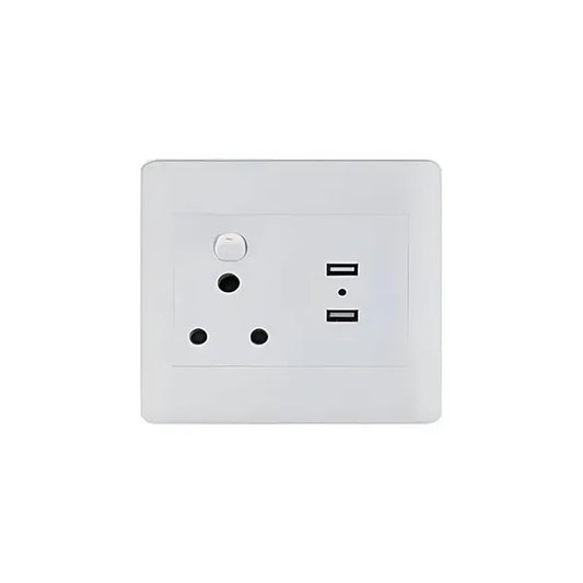 Socket Switch Single with 2x2.1A USB S001 USB