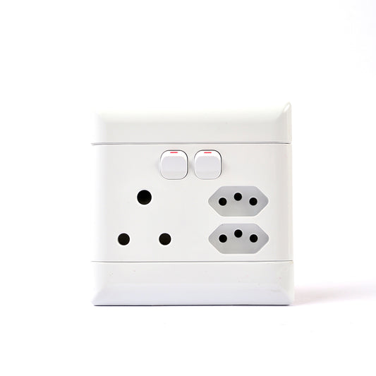 Socket Wall NEU Switch Single + 2 Euro 100*100