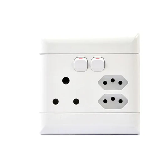 Socket Wall NEU Switch Single + 2 Euro 100*100