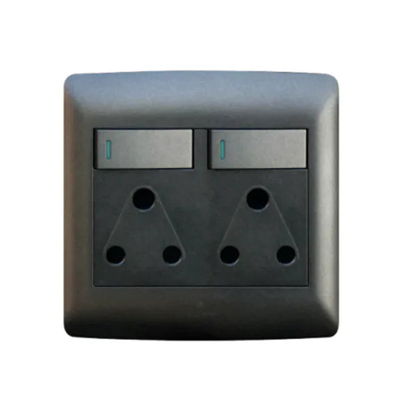 SOCKET WALL HT DOUBLE (4X4) CHARCOAL
