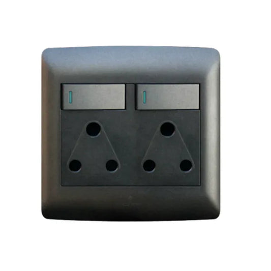 SOCKET WALL HT DOUBLE (4X4) CHARCOAL
