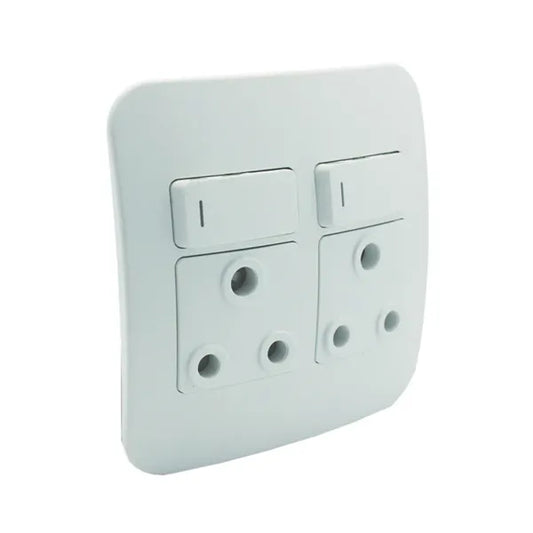 SOCKET WALL HT DOUBLE (4X4) WHITE