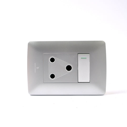 SOCKET WALL HT SINGLE (2x4) SILVER