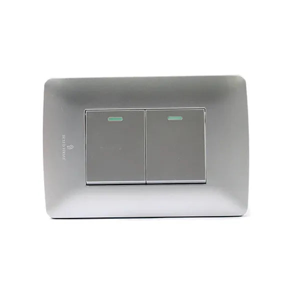 SWITCH HT WALL 2 LEVER 1 WAY SILVER