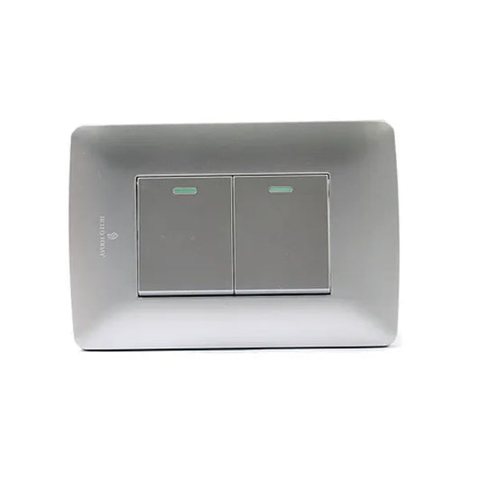 SWITCH HT WALL 2 LEVER 1 WAY SILVER