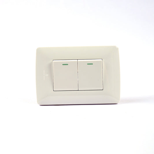 SWITCH HT WALL 2 LEVER 1 WAY WHITE